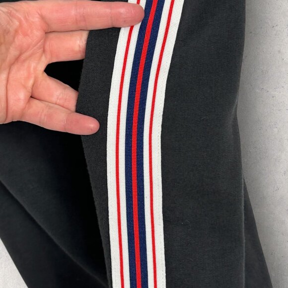 Aritzia TNA Iconic Fleece Sweatpants‎ Side Stripe Size Small Retro Joggers Black - Picture 7 of 14